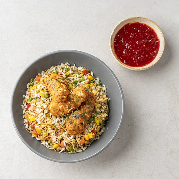 Chicken Kabob With Jewelled Rice